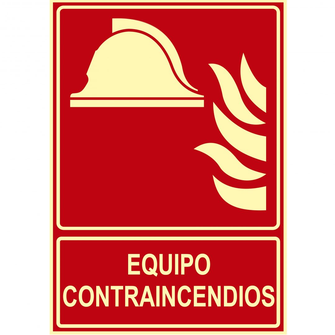 Señalética fotoluminiscente de seguridad Señales contra incendios.