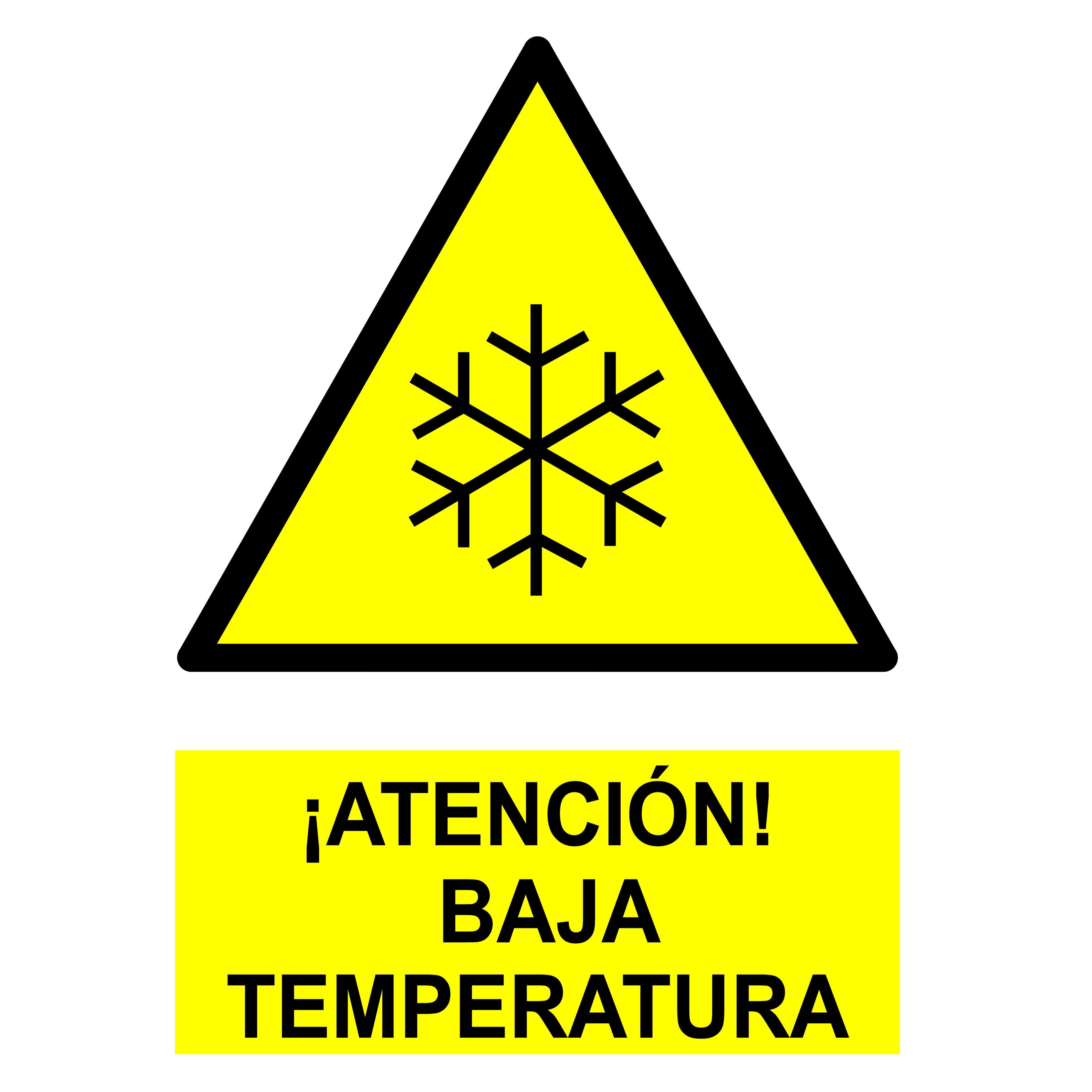Señal Atención baja temperatura